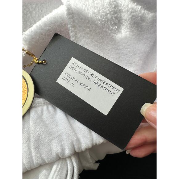 NWT Drew House Secret Sweatpant White Men’s XL Drawstring Elastic Hem - Picture 9 of 12